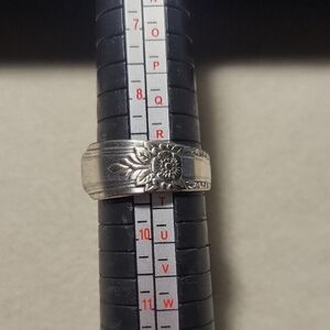 Silver Floral Spoon Ring